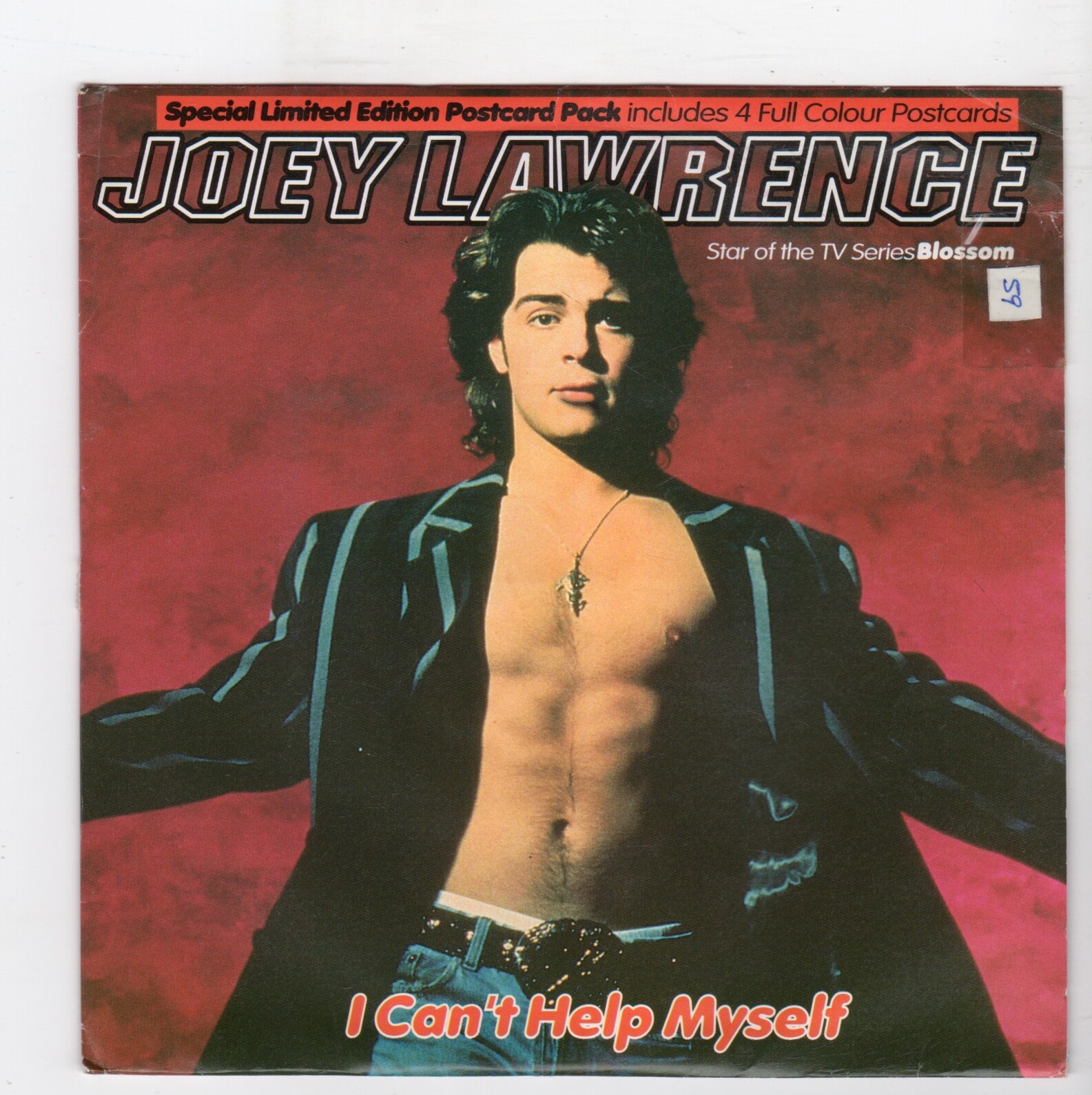 (S390) Joey Lawrence, I Can't Help Myself - 1993 - 7 inch vinyl + picture cards