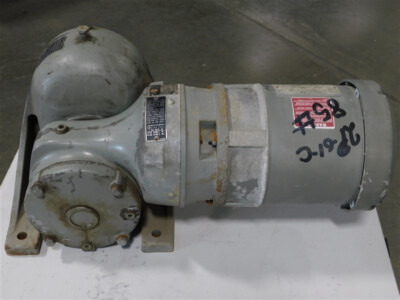 USED 1/4 HP US Motors Enclosed High Eff. Motor A671 w/Syncrogear Reducer 1750RPM