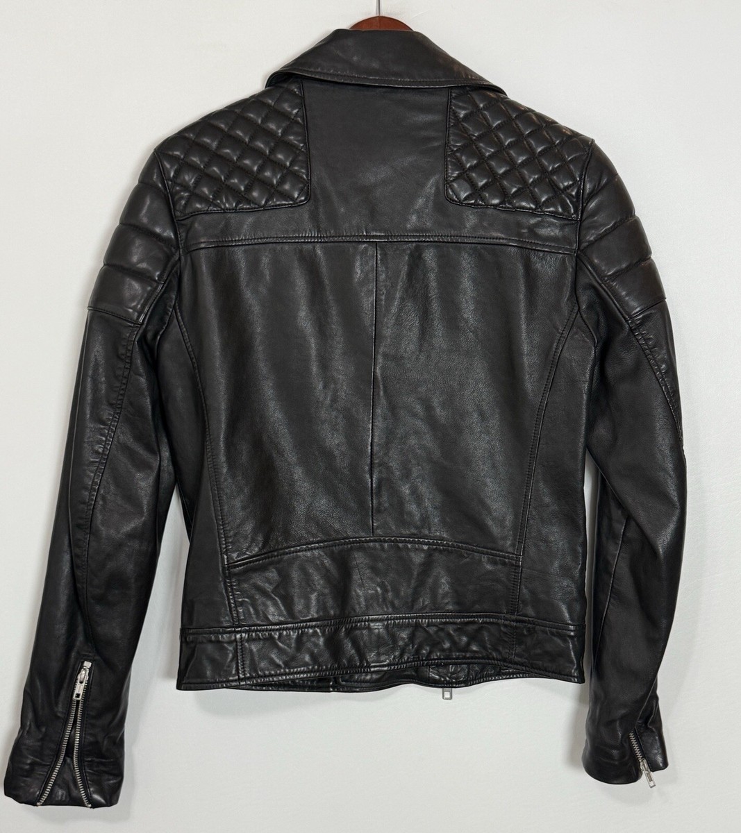 TOPMAN Men's Leather Biker Jacket Size Small #226 | eBay