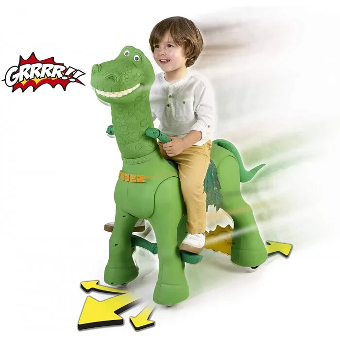 FEBER - My Friendly Dino 12V, Mascotte Elettrica a Batteria a Forma di Dinosauro