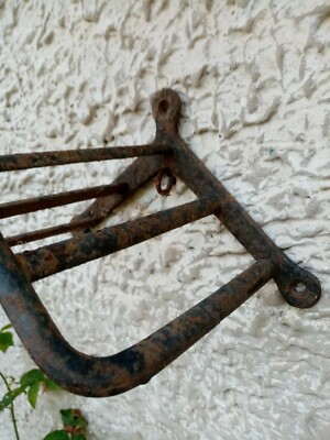 Ancien Cheval De Selle En Fer Forgé - Déco Cheval Rouillé Atelier Jardin