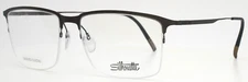SILHOUETTE 5549 75 6560 Tech Grey Mens Square Eyeglasses 56-16-145 B:41