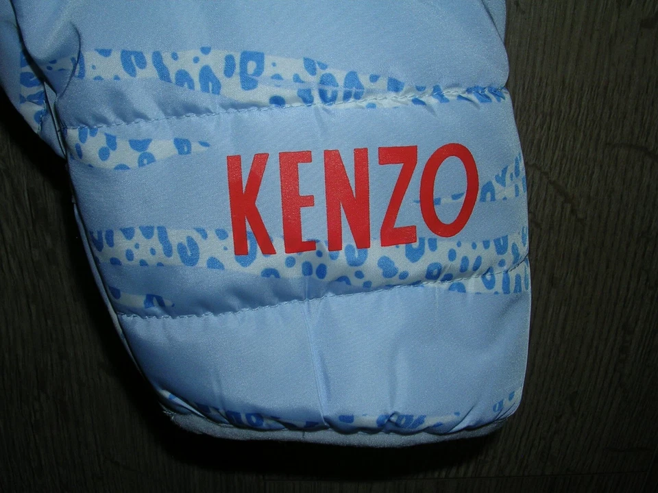 Kenzo Boys New Fleece Lined Blue White Snow Pram Suit Snowsuit Age 9 Months - Image 2 of 4