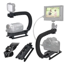C Shaped DV DSLR Camera Camcorder Video Handle Stabilizer Bracket Grip Holder