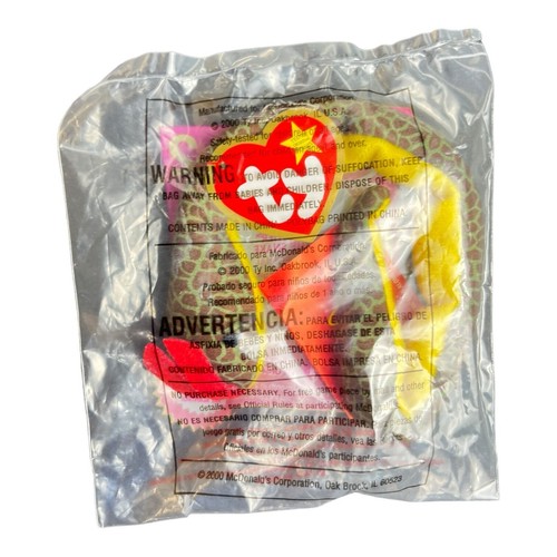 TY Teenie Beanie Baby #2 slither the snake McDonalds Toy 2000 New Vintage - Picture 2 of 3