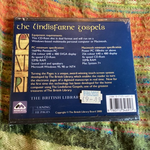 *SEALED* Lindisfarne Gospels-The British Library-CD-rom-2000 Turning The Pages - Afbeelding 2 van 2