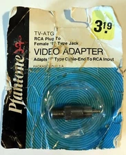PFANTONE TV-ATG - RCA Plug to Female F-Type Jack VIDEO ADAPTER Connector