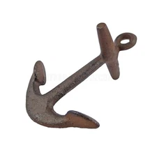 Ship Anchor Shelf Sitter Paperweight Nautical Beach Decor Rustic Brown Cast Iron