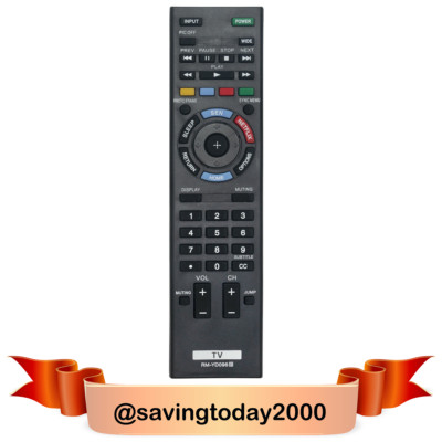 RM-YD096 Replaced Remote Control fit for SONY LCD LED Smart HDTV  TV