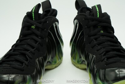 NIKE AIR FOAMPOSITE ONE USED SIZE 7.5 PARANORMAN BLACK NEON