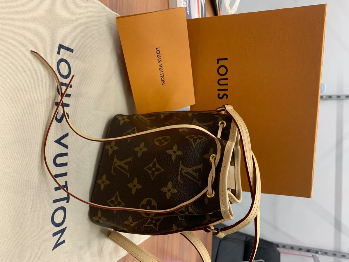 Borsa a secchiello Louis Vuitton Nano Noè nuova, mai indossata, originale