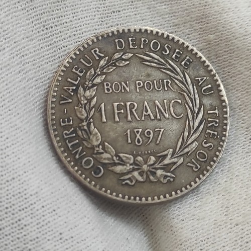Selten angeboten in diesem Zustand Martinique 1 Franc Münze 1897 sehr guter Zustand +