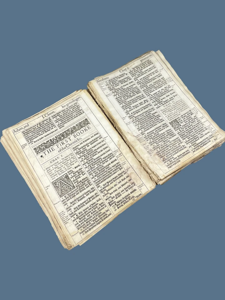 1611 King James Bible Leaf 1617- An Old Testament Page - Select Your Passage - Image 3 of 4