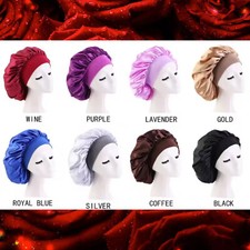 US Seller New XL Satin Sleep Hair Bonnet Non Slip Large Cap NIB Fast Shipping