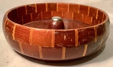 Vintage Standard Speciality Co CA Redwood Forest Wood Nut Bowl