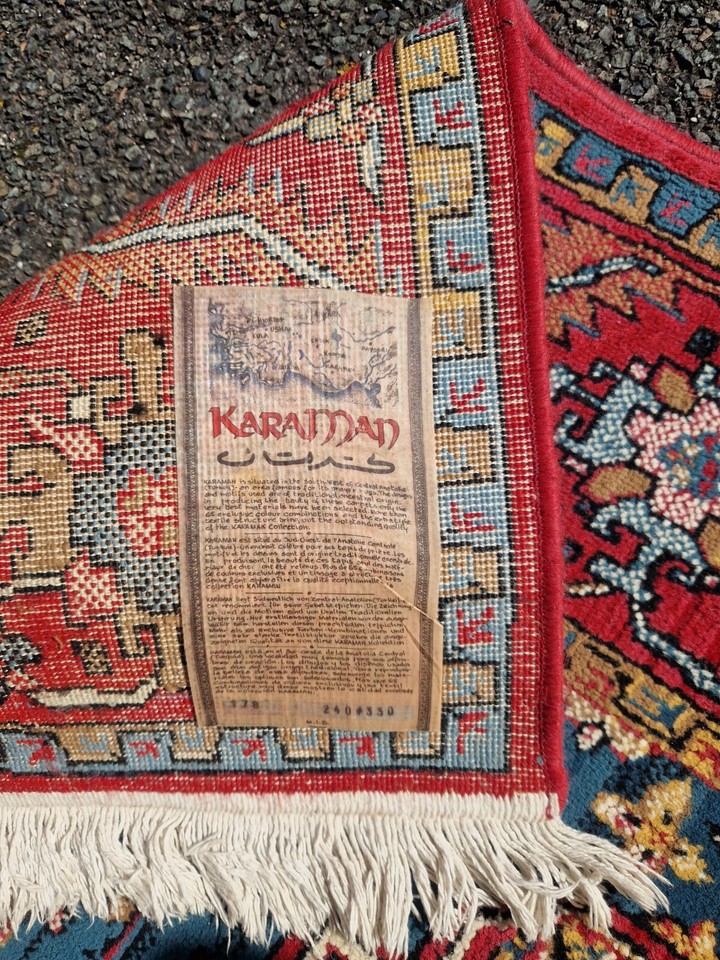 A Superb Vintage Very Large KARAMAN Woollen Turkish Rug eBay