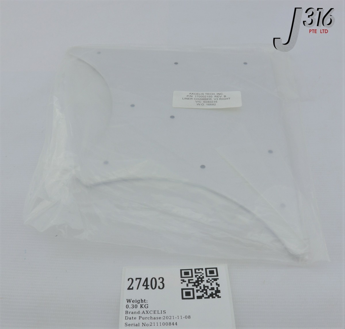 27403 AXCELIS LINER CHAMBER, V3 RIGHT (NEW) 170002150 | eBay