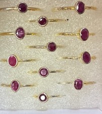 Sterling silver stackable ring size 8 Genuine Ruby