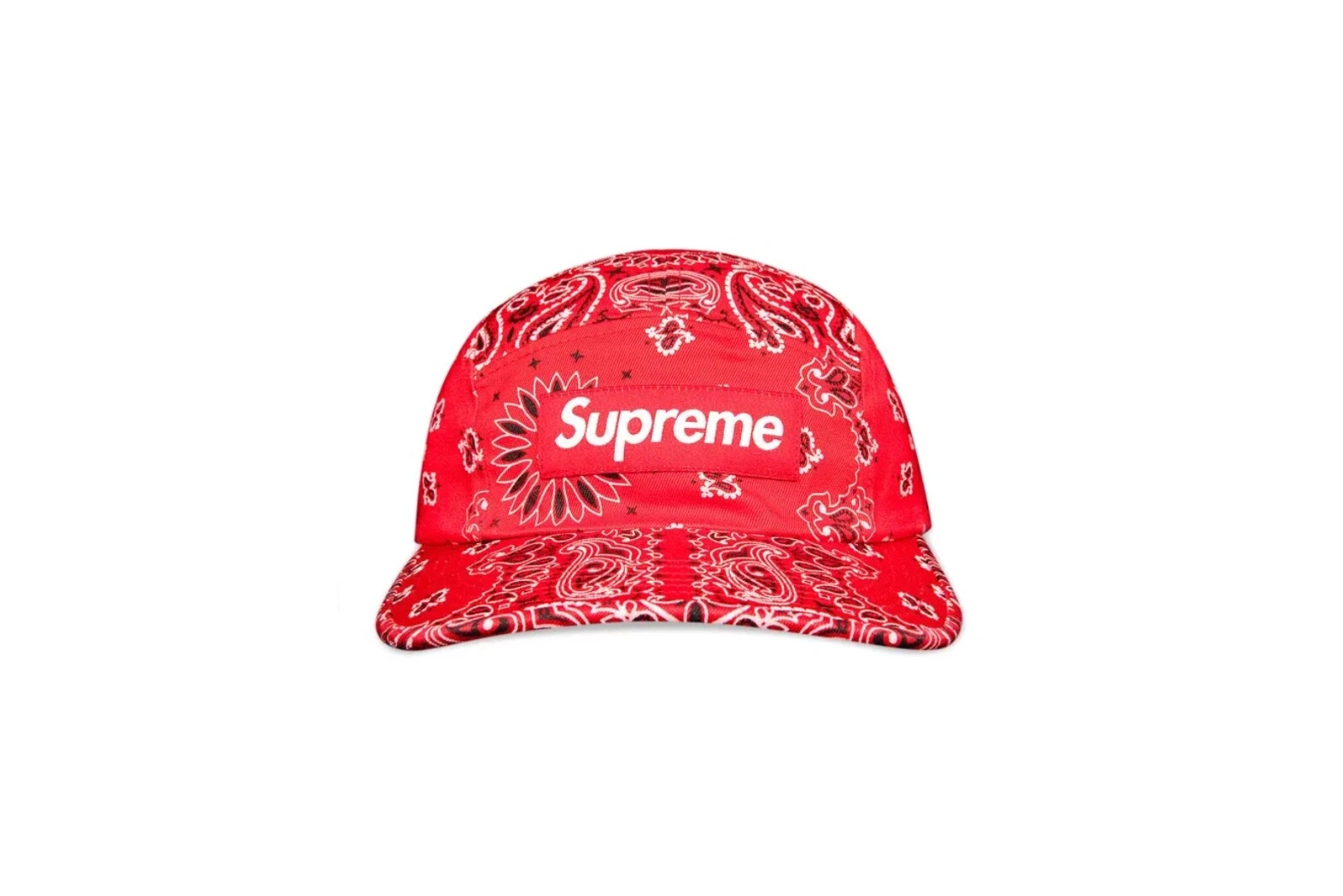 Casquette de camp bandana rouge suprême SS21