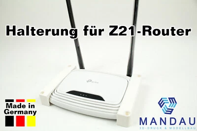 MANDAU3D Halterung Z21-Router Roco Fleischmann Wandmontage/Befestigung Z21start Z21XL