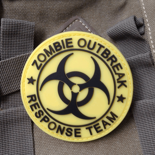 ZOMBIE HUNTER OUTBREAK RESPONSE TEAM TACTICAL BIOHAZARD 3D PVC PATCH - Picture 2 of 6