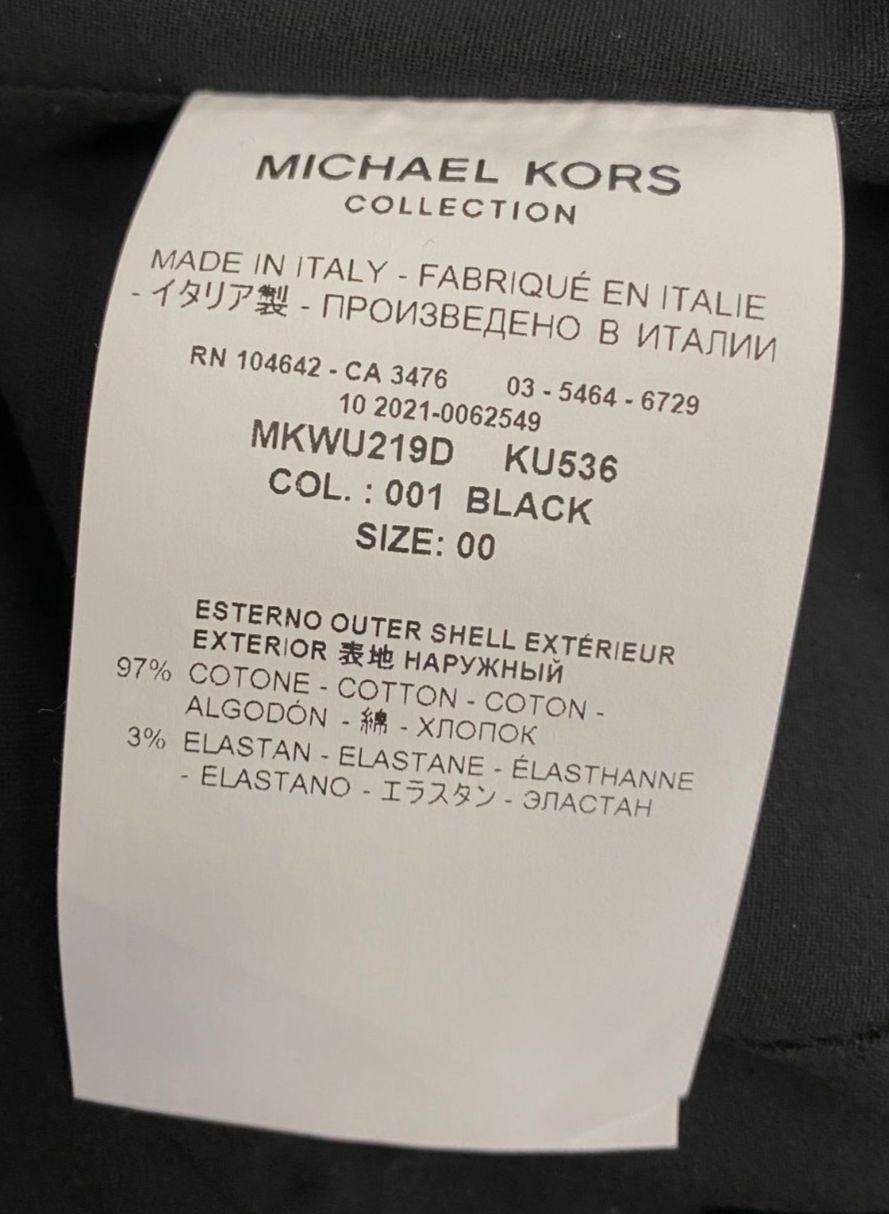 $990 Michael Kors Collection Women's Black Flat Front Flared Leg Pants Size 0 image 3
