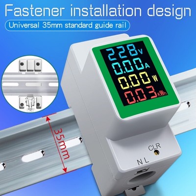 Single Phase Digital Display Wattmeter Power Consumption Energy Meter