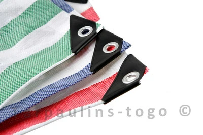 TARPAFLEX Striped Tarpaulin Medium Heavy Duty Waterproof Market Stall Cover Tarp Sheet