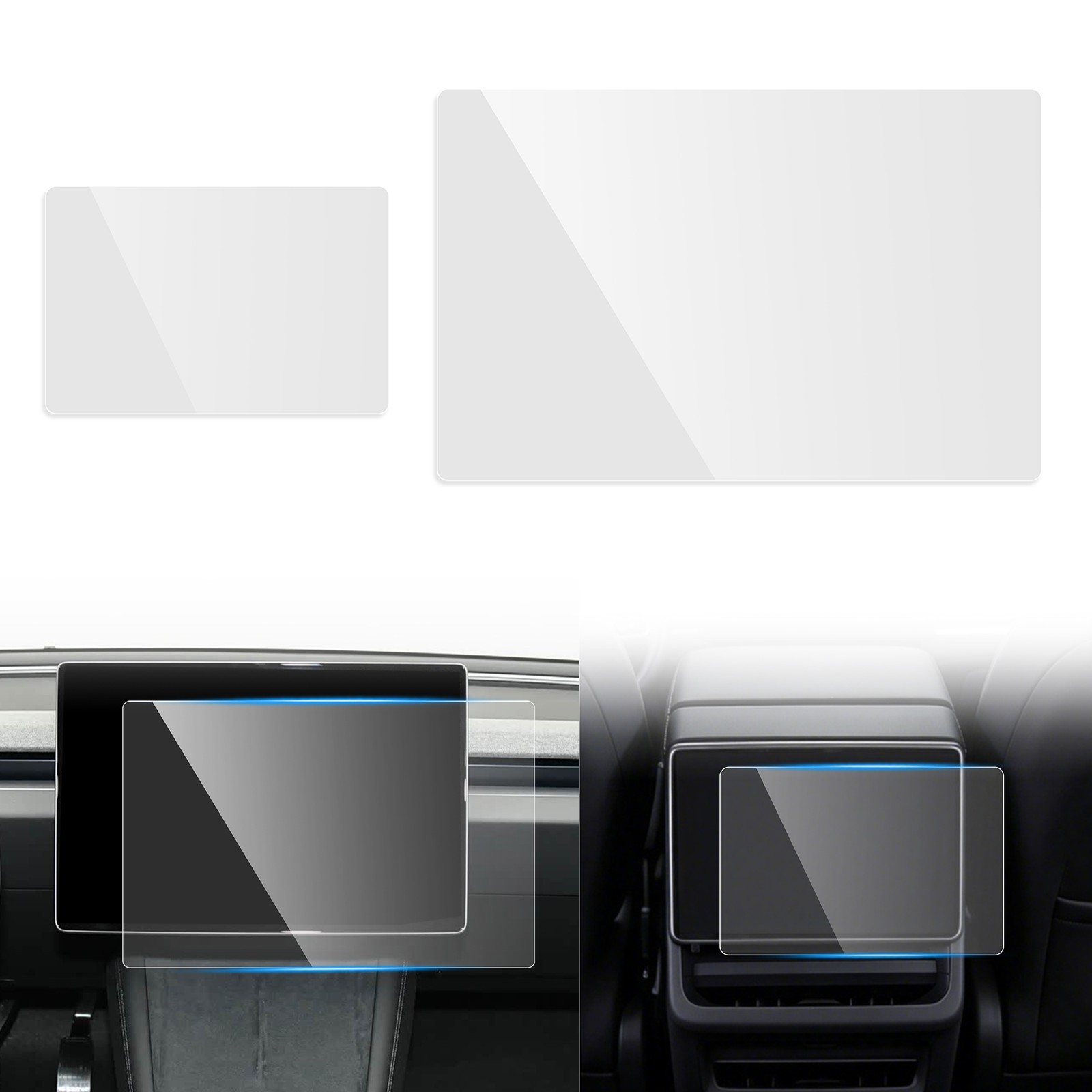 For Tesla Model 3 (Highland) 2024-2026 15.4"+8" Dash Screen Protector 1 Set