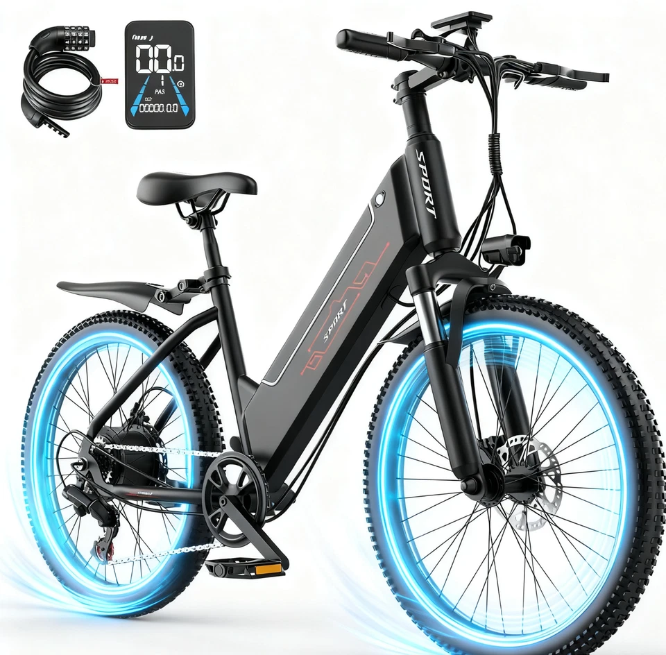 SPORT 1500W Electric Bike 30MPH 48V Ebike 65Mile for Adults Electric Mountain Bike