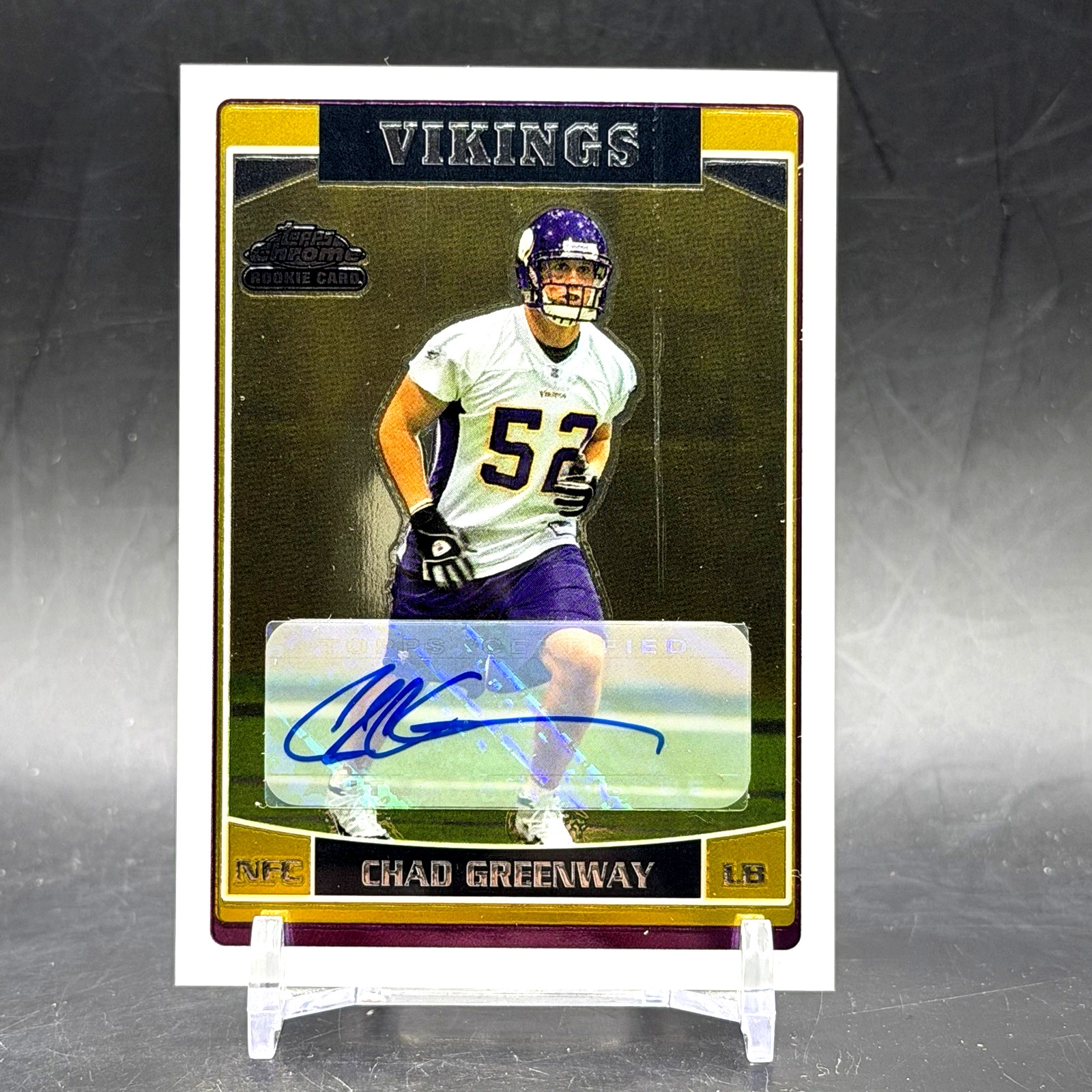 Chad Greenway Topps Chrome #232 Autograph
