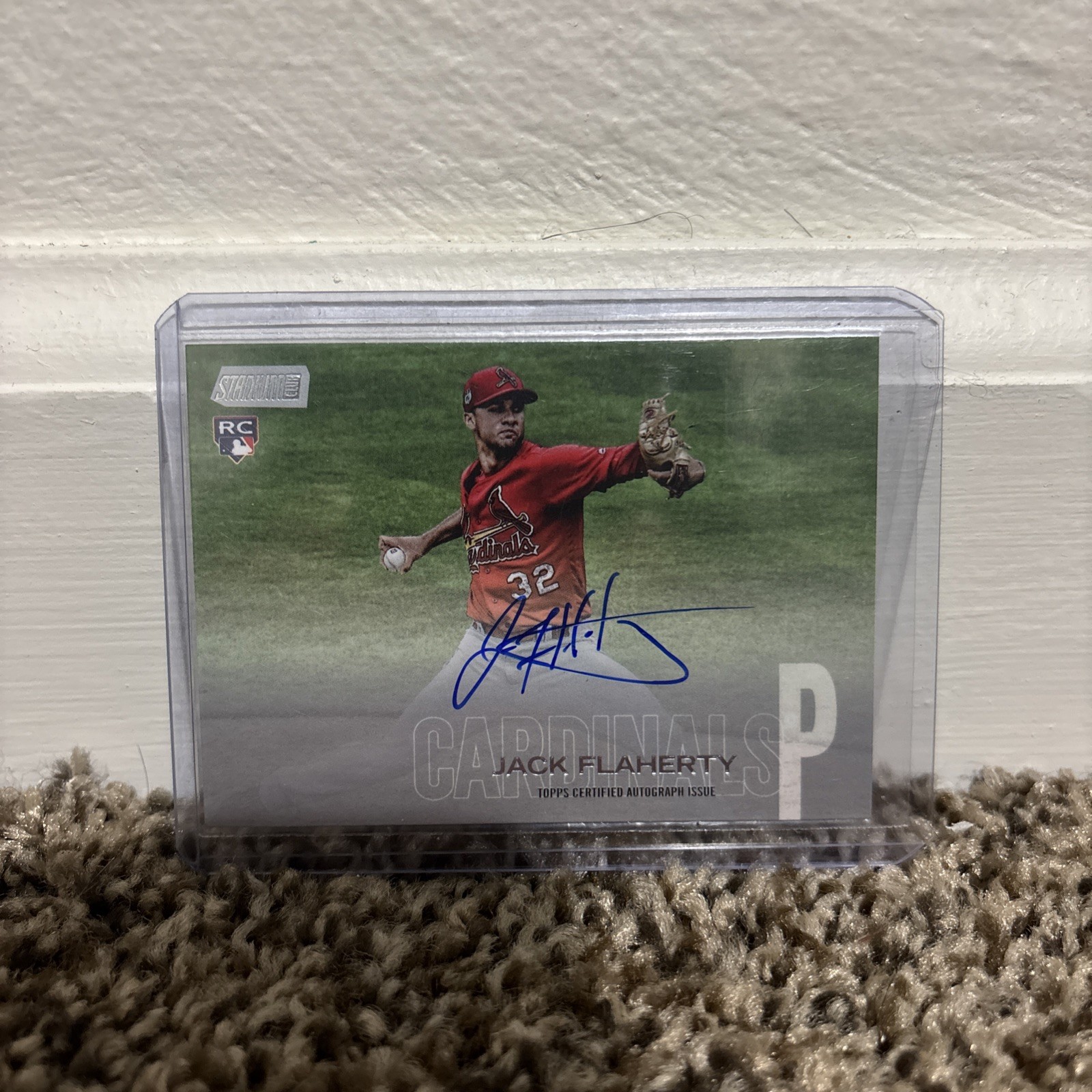 2018 Stadium Club Jack Flaherty Auto RC Rookie #SCA-JF Cardinals