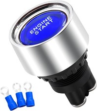 Push Start Ignition Switch 12V DC Momentary Blue LED