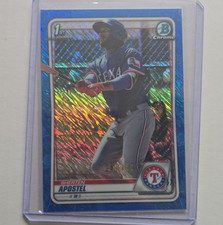 Topps 2020 Bowman Chrome Sherten Apostel #BCP-46 Blue Shimmer Refractor /150