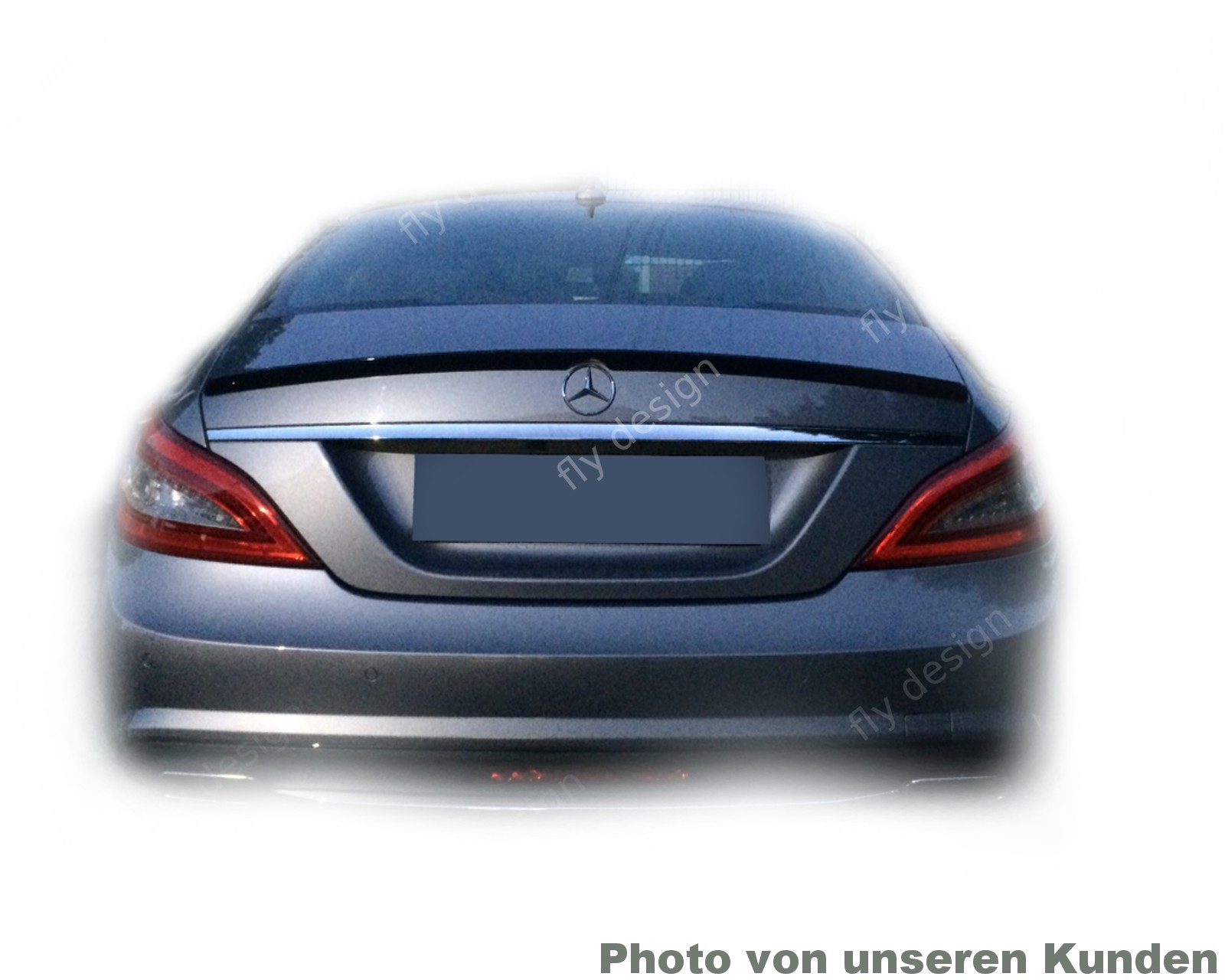 Fly Design Sommer c218 CLS 218 W218 Black Rear Spoiler Lip With Approval