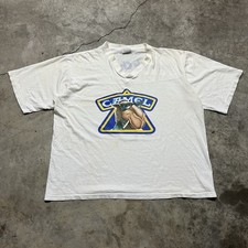 Vintage Camel Cigarettes Jersey T Shirt XL White 'Smooth Character' 1 Joe Camel