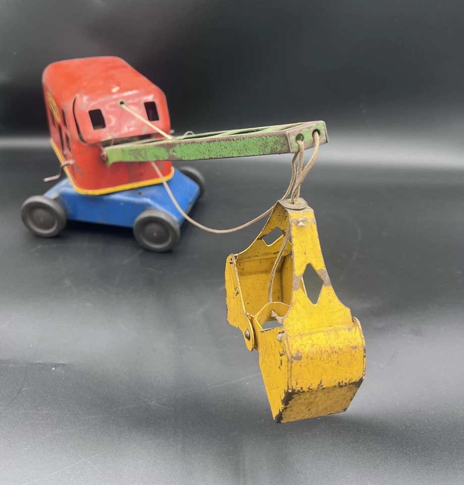 JUGUETE WYANDOTTE DRAGLINE JUGUETE DE HOJALATA ANTIGUO Foto 4 de 4