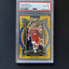 2024-25 Panini Select - Concourse Jared McCain #82 Gold Wave Prizm/10 (RC)PSA 10