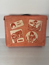 Vintage Barbie Carrying Case Tara Toy Travel Doll Suitcase With Italy Stickers