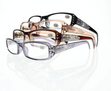 New Stylish Rhinestone Fashion Flowers Prints Reading Glasses 1.0  6.0