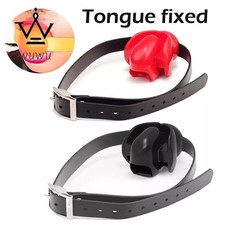 PU Leather Harness Belts Open Mouth Ball Gag Bondage BDSM Oral Plug Breathable