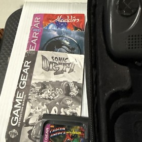 Sega Game Gear Handheld Portable Console/System w Bag 13 Games Powers On