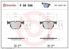 BREMBO Bremsbelagsatz Scheibenbremse PRIME P 06 056 f�r BMW E70 X5 X6 E71 E72