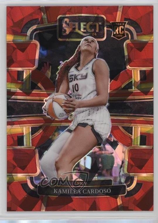 2024 Panini Select WNBA Concourse Red Ice Prizm Kamilla Cardoso #33 Rookie RC