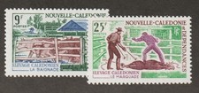 1969 Fr. New Caledonia Sc# 372-73. Farming Industry, Cows. MH Cv$6.00