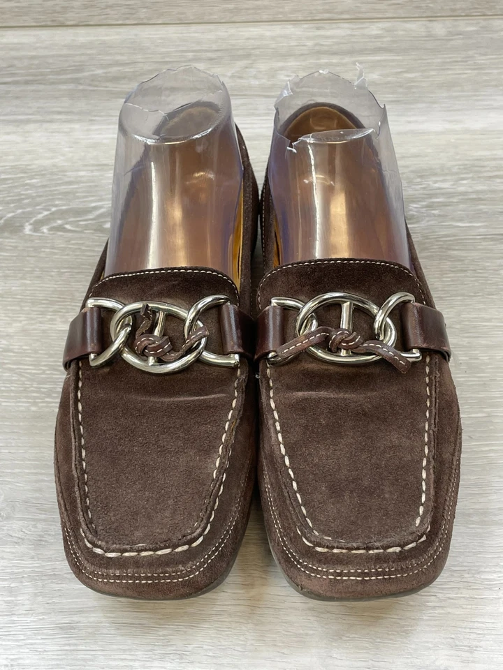 Mocassim Antonio Melani Notty Feminino 8 Marrom Couro Camurça Sapatos Conforto - Imagem 2 de 4