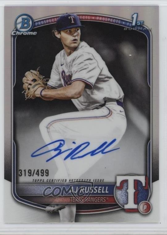 2025 Bowman Draft Chrome Prospect Refractor 319/499 AJ Russell #CPA-AR Auto 8g8