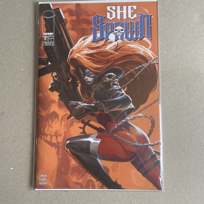 She Spawn #3   Image Comics   Simone/Caguara/Nugent   Orange Action Cover Unread