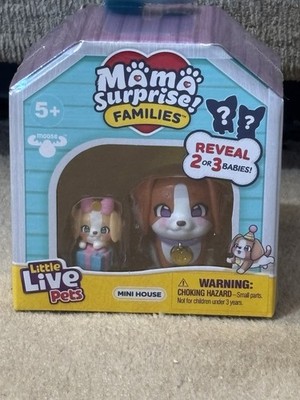 NEW, Little Live Pets Mama Surprise Families BEAGLE Family MINI HOUSE