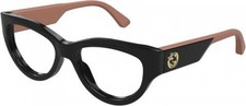 NEW Gucci GG1665O Eyeglasses 008 BLACK 100 AUTHENTIC